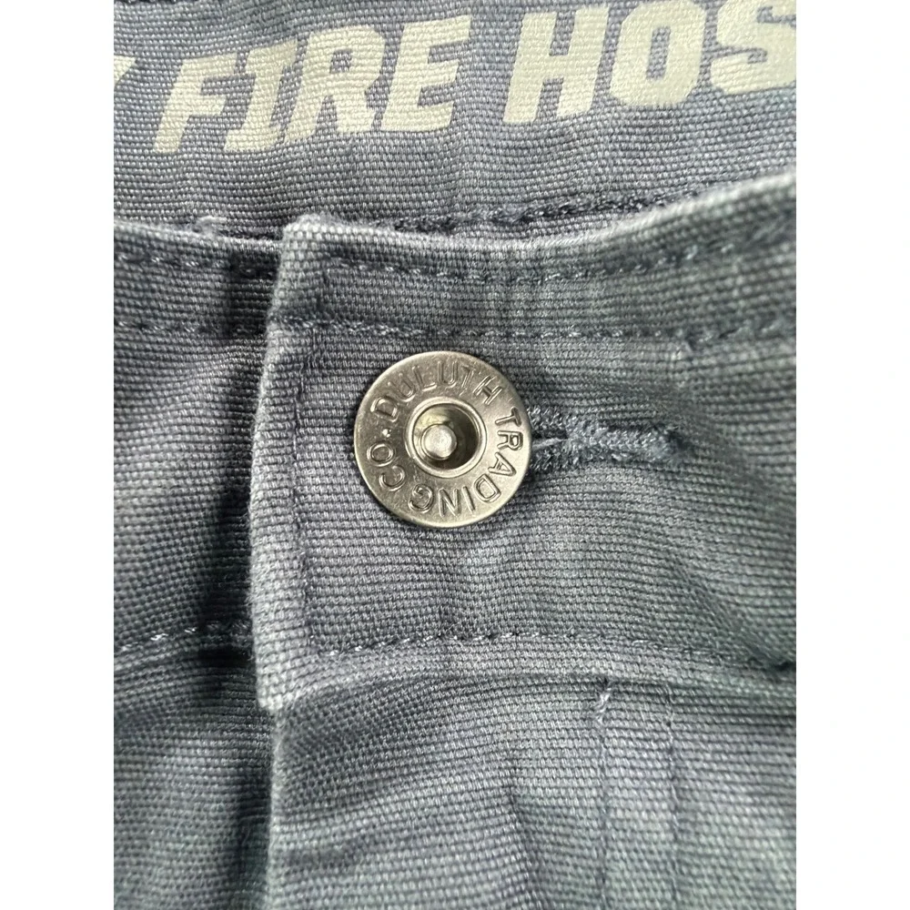 Duluth Trading Co Flex Fire Hose Cargo Relaxed Fit Cotton Gray Mens 48 Rugged
